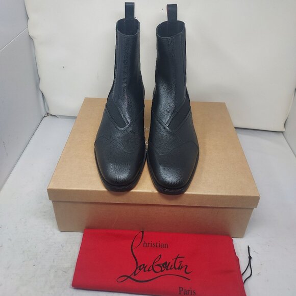 Christian Louboutin MENS Black Boabi Leather Chelsea Boot - Picture 7 of 10